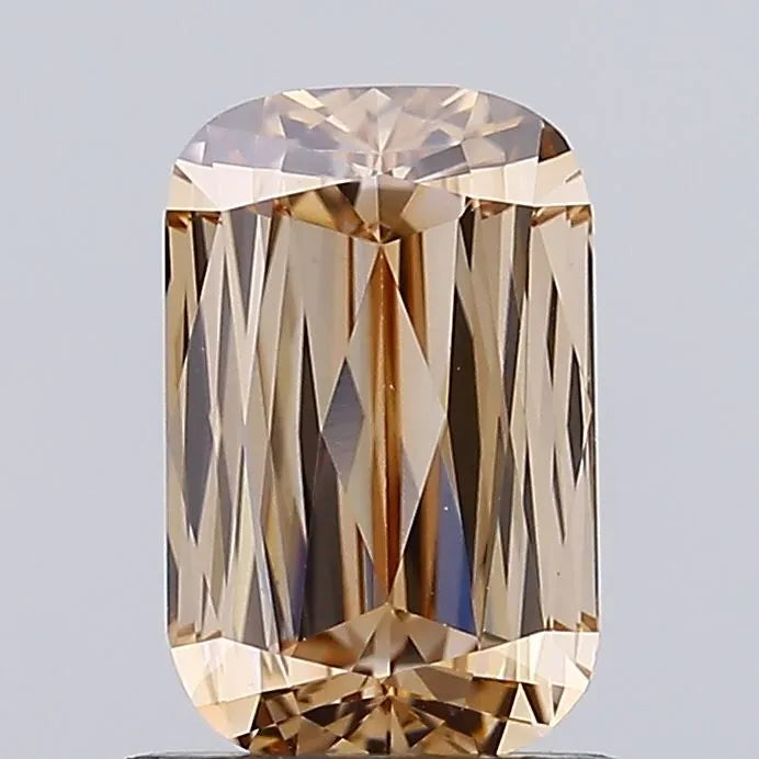 1.02ct Cushion modified Lab Grown Diamond (Colour Fancy Light Brown, Clarity VVS2, IGI Certified)