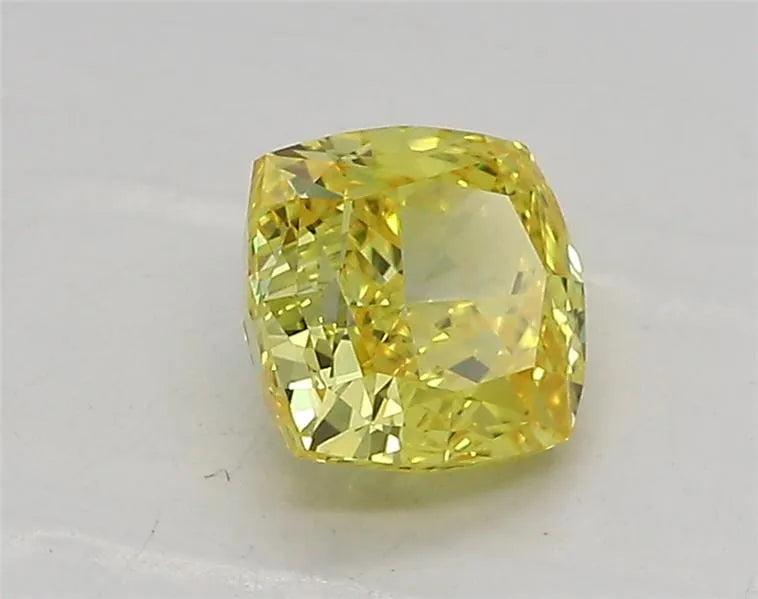 1.02ct Cushion modified Lab Grown Diamond (Colour Fancy Vivid Yellow, Clarity IF, IGI Certified)