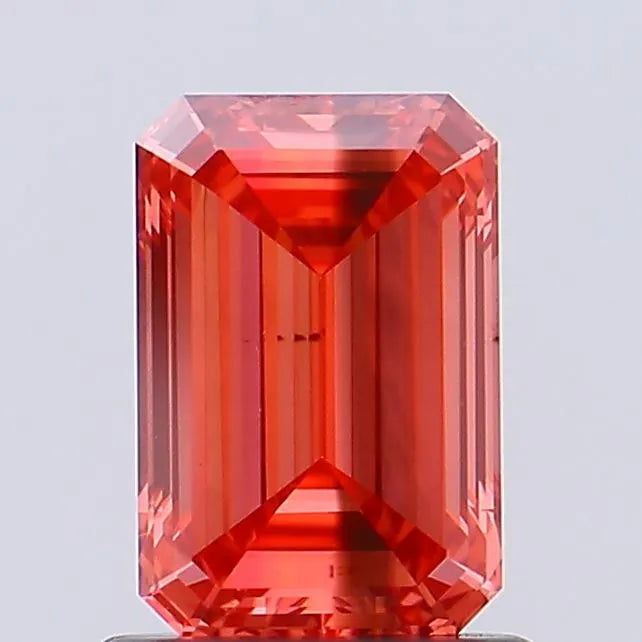 1.02ct Emerald Lab Grown Diamond (Colour Fancy Intense Red, Clarity VS1, Uncertified)