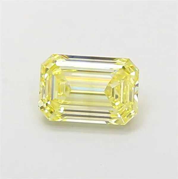 1.02ct Emerald Lab Grown Diamond (Colour Fancy Yellow, Clarity VVS2, IGI Certified)
