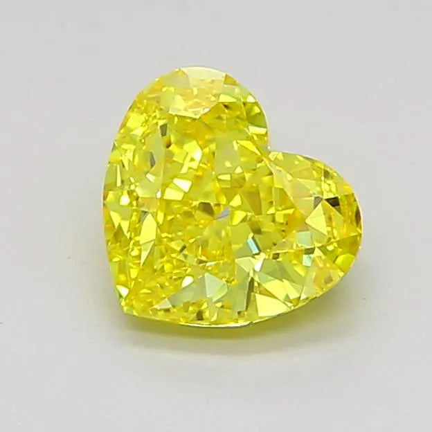1.02ct Heart Lab Grown Diamond (Colour Fancy Vivid Yellow, Clarity IF, IGI Certified)