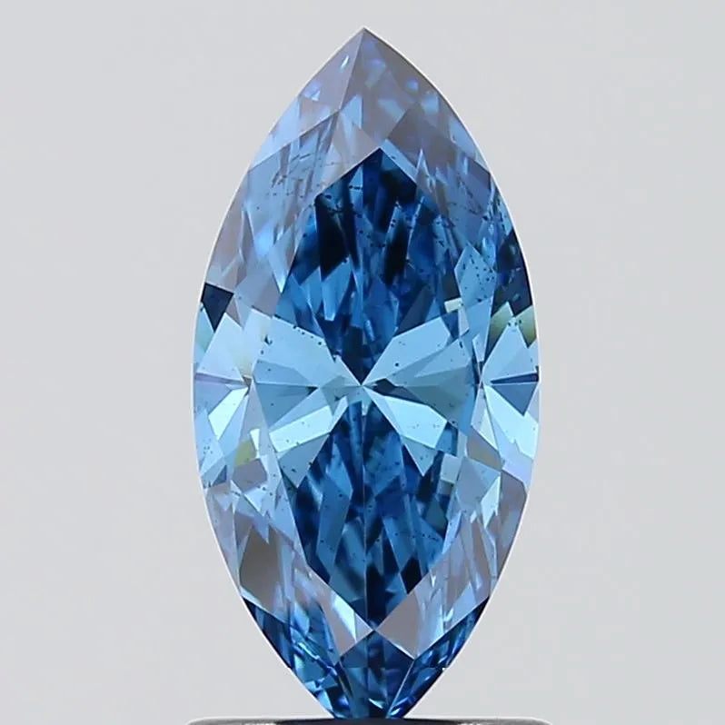 1.02ct Marquise Lab Grown Diamond (Colour Fancy Vivid Blue, Clarity SI1, IGI Certified)
