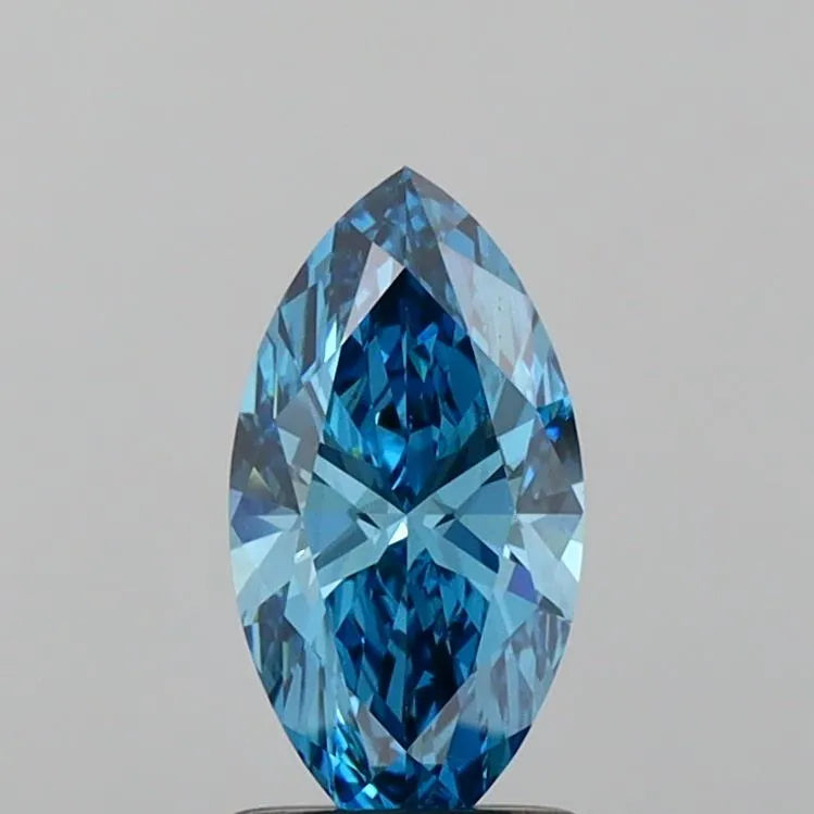 1.02ct Marquise Lab Grown Diamond (Colour Fancy Vivid Blue, Clarity VS2, IGI Certified)