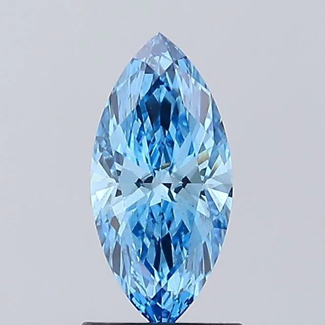 1.02ct Marquise Lab Grown Diamond (Colour Fancy Vivid Blue, Clarity VS2, IGI Certified)