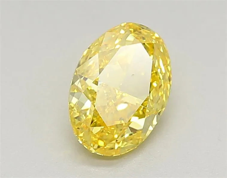 1.02ct Oval Lab Grown Diamond (Colour Fancy Vivid Yellow, Clarity VS1, IGI Certified)