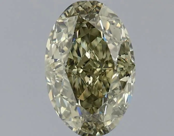 1.02ct Oval Natural Diamond (Colour Fancy Dark Yellow, Clarity VVS2, GIA Certified)