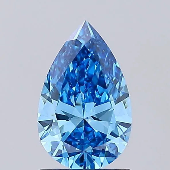 1.02ct Pear Lab Grown Diamond (Colour Fancy Vivid Blue, Clarity VVS2, IGI Certified)