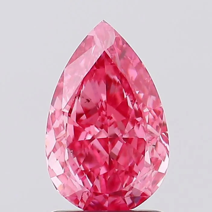 1.02ct Pear Lab Grown Diamond (Colour Fancy Vivid Pink, Clarity VS2, IGI Certified)