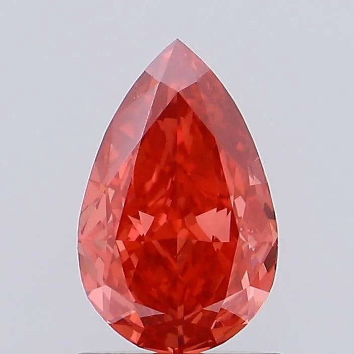 1.02ct Pear Lab Grown Diamond (Colour Fancy Vivid Red, Clarity VS1, Uncertified)