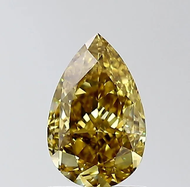1.02ct Pear Natural Diamond (Colour Fancy Deep Brownish Yellow, Clarity VS1, GIA Certified)