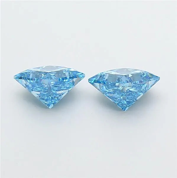 1.02ct Princess Lab Grown Diamond (Colour Fancy Vivid Blue, Clarity VVS2, IGI Certified)