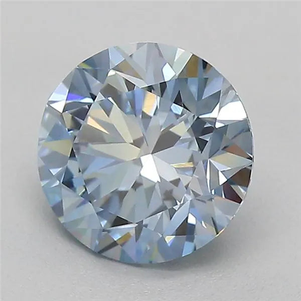 1.02ct Round Lab Grown Diamond (Colour Fancy Blue, Clarity VVS2, Cut VG, IGI Certified)