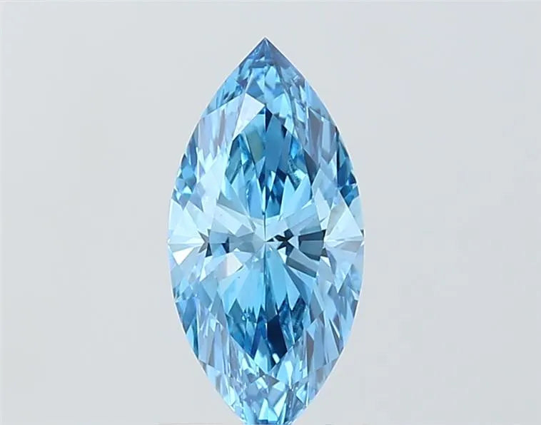 1.03ct Marquise Lab Grown Diamond (Colour Fancy Vivid Blue, Clarity VS1, IGI Certified)