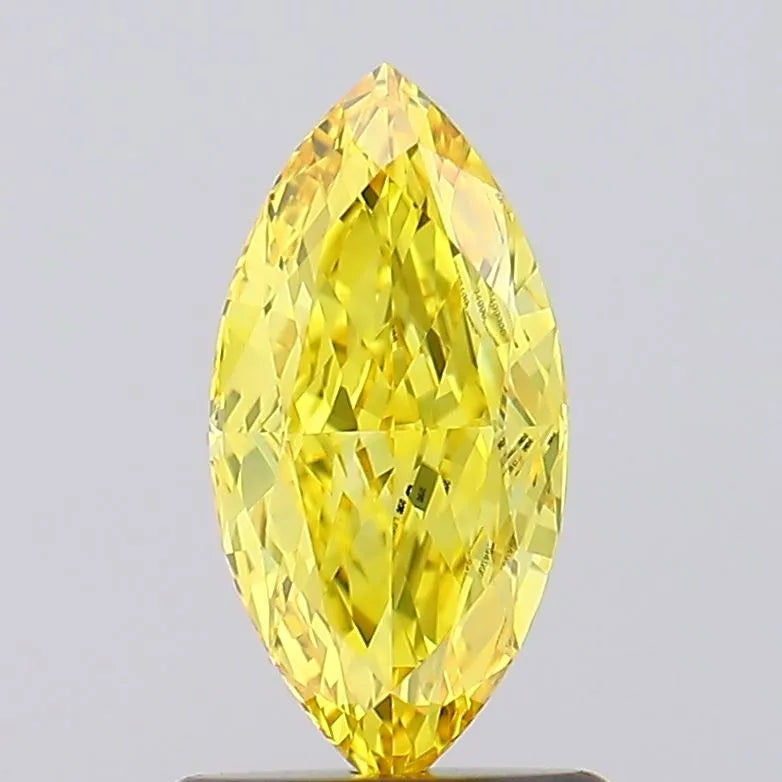 1.03ct Marquise Lab Grown Diamond (Colour Fancy Vivid Yellow, Clarity VVS2, IGI Certified)