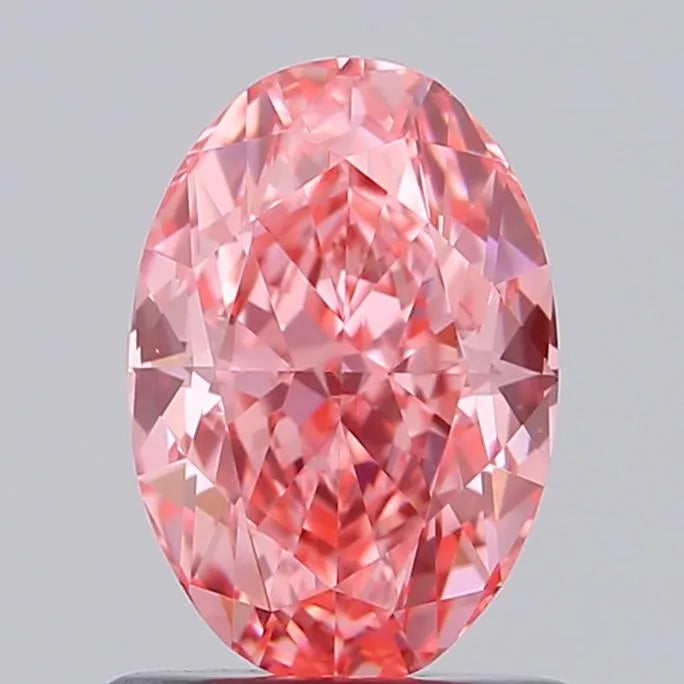 1.03ct Oval Lab Grown Diamond (Colour Fancy Vivid Pink, Clarity VVS2, IGI Certified)