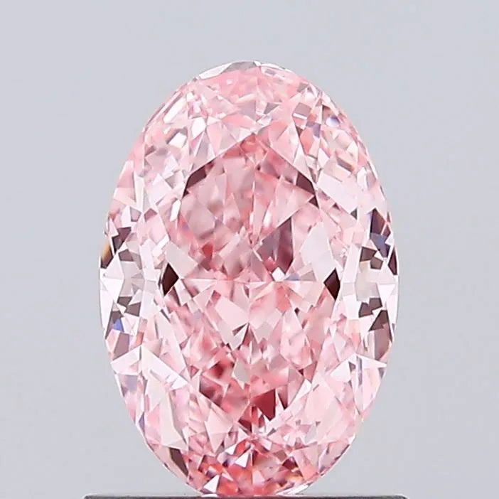 1.03ct Oval Lab Grown Diamond (Colour Fancy Vivid Pink, Clarity VVS2, IGI Certified)