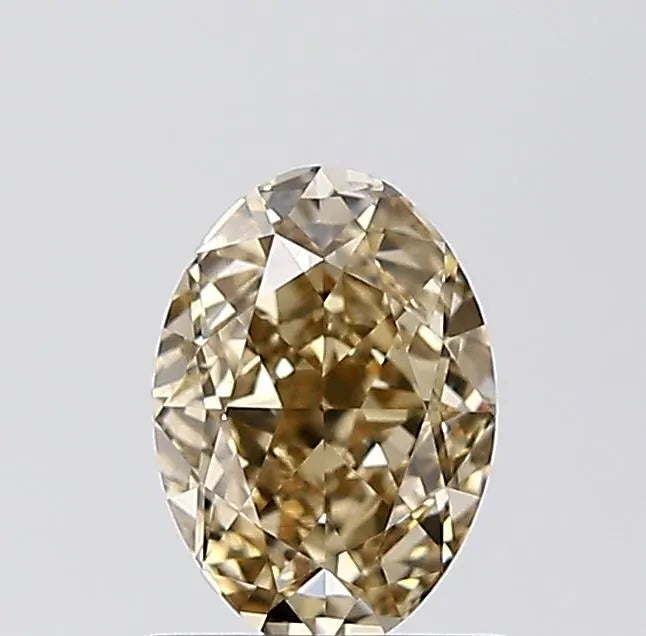 1.03ct Oval Natural Diamond (Colour Fancy Yellowish Brown, Clarity VS1, GIA Certified)