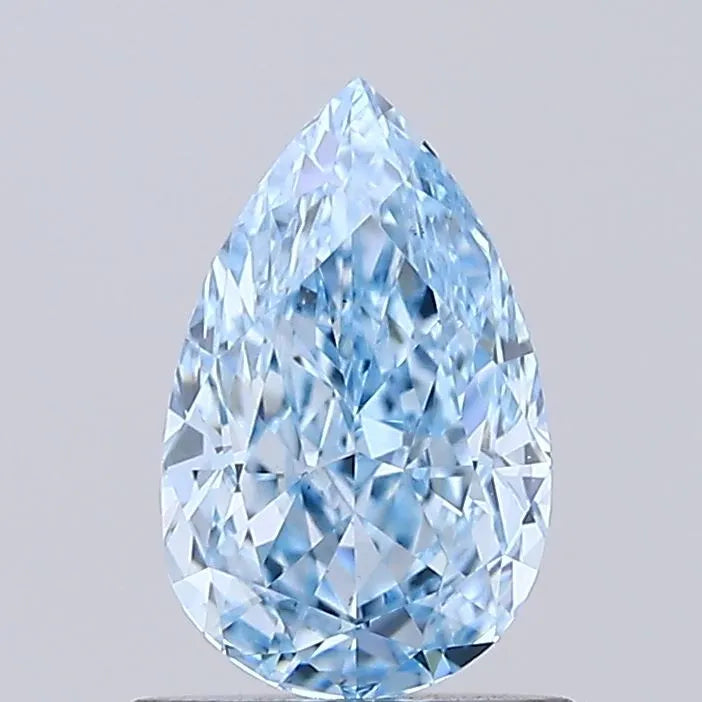 1.03ct Pear Lab Grown Diamond (Colour Fancy Vivid Blue, Clarity VS1, IGI Certified)