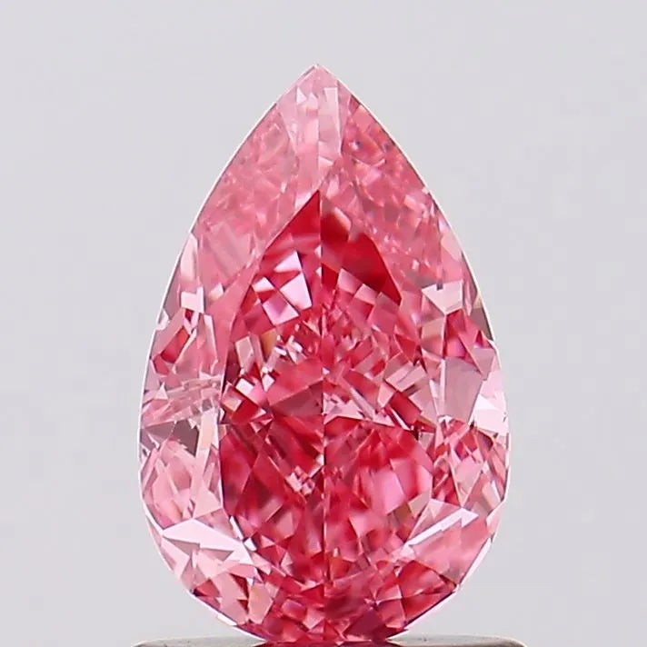 1.03ct Pear Lab Grown Diamond (Colour Fancy Vivid Pink, Clarity VS1, IGI Certified)