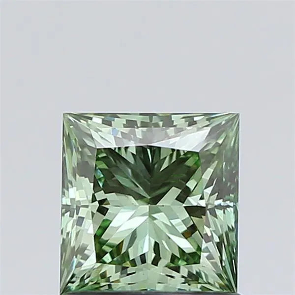 1.03ct Princess Lab Grown Diamond (Colour Fancy Vivid Green, Clarity VS1, IGI Certified)