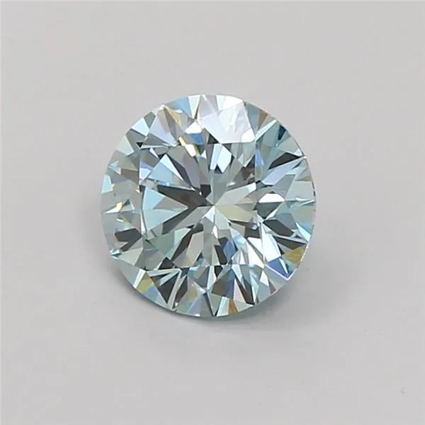 1.03ct Round Lab Grown Diamond (Colour Fancy Blue, Clarity VVS2, Cut ID, IGI Certified)