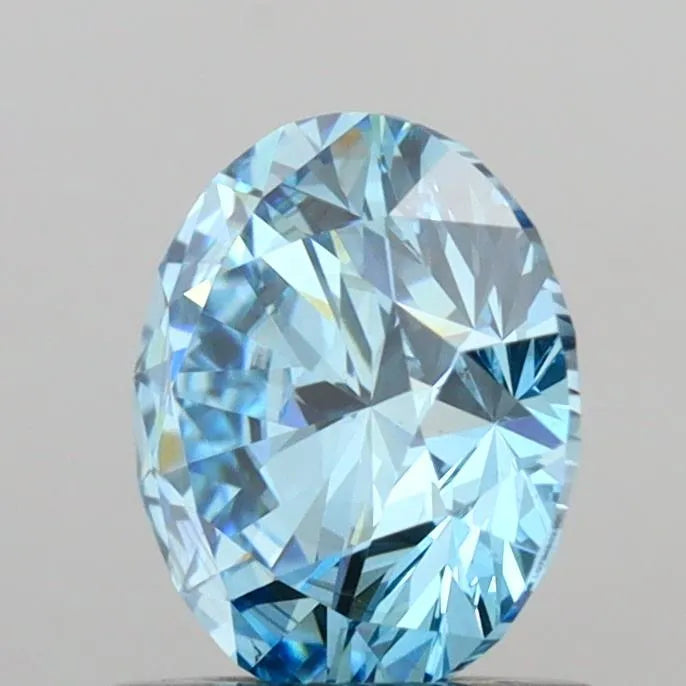 1.03ct Round Lab Grown Diamond (Colour Fancy Vivid Blue, Clarity SI1, Cut EX, IGI Certified)