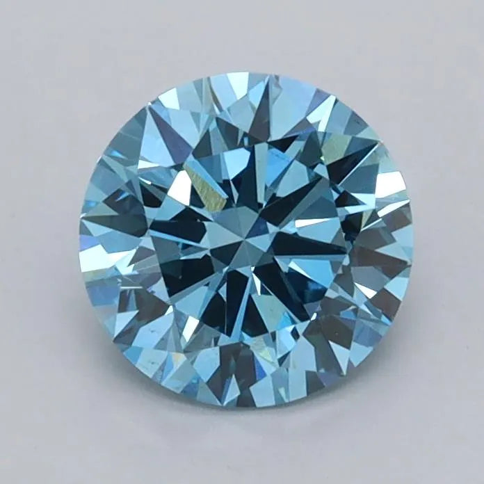 1.03ct Round Lab Grown Diamond (Colour Fancy Vivid Blue, Clarity VS1, Cut ID, IGI Certified)