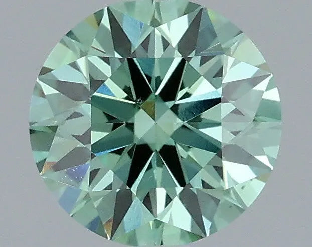 1.03ct Round Lab Grown Diamond (Colour Fancy Vivid Green, Clarity VS1, Cut ID, IGI Certified)