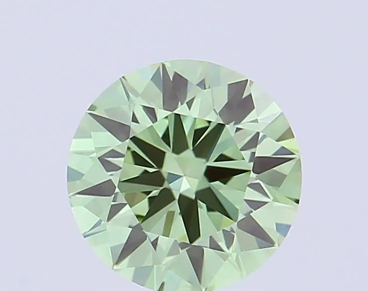 1.03ct Round Lab Grown Diamond (Colour Fancy Vivid Green, Clarity VVS2, Cut EX, IGI Certified)