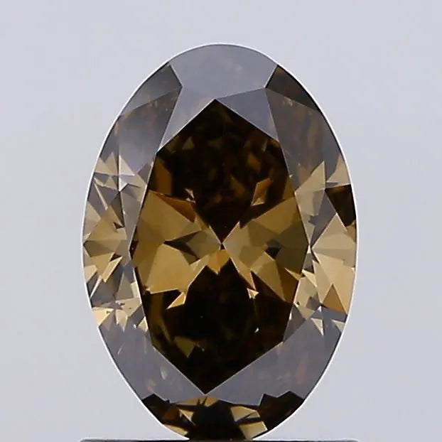 1.04ct Oval Lab Grown Diamond (Colour Fancy Brown, Clarity VS1, IGI Certified)