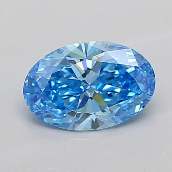 1.04ct Oval Lab Grown Diamond (Colour Fancy Vivid Blue, Clarity VVS1, IGI Certified)