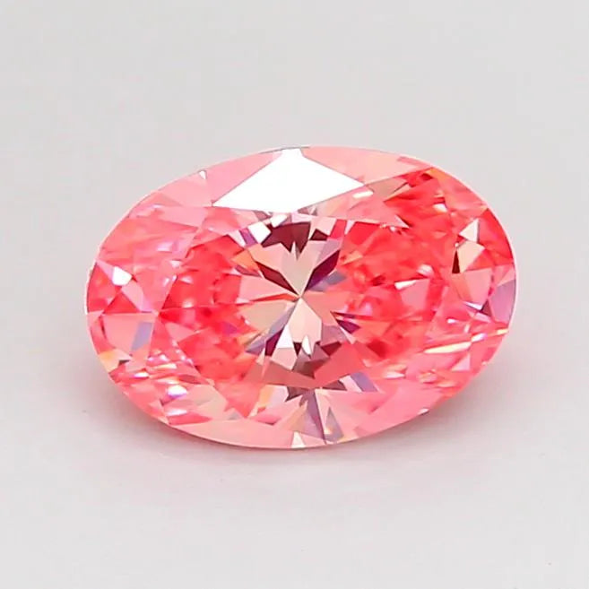 1.04ct Oval Lab Grown Diamond (Colour Fancy Vivid Pink, Clarity VVS2, IGI Certified)