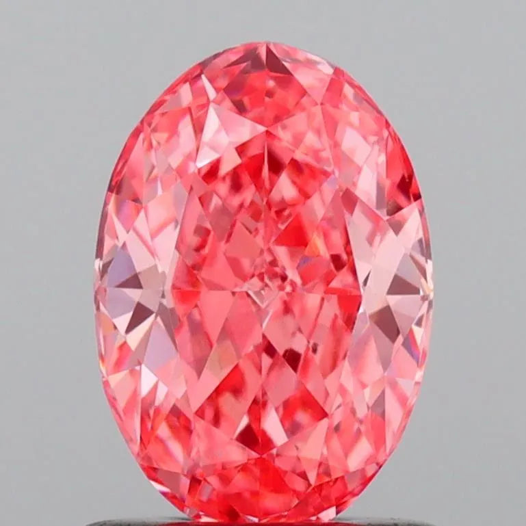 1.04ct Oval Lab Grown Diamond (Colour Fancy Vivid Pink, Clarity VVS2, IGI Certified)