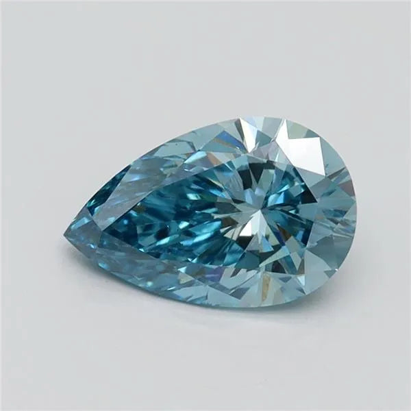 1.04ct Pear Lab Grown Diamond (Colour Fancy Vivid Blue, Clarity VS1, IGI Certified)