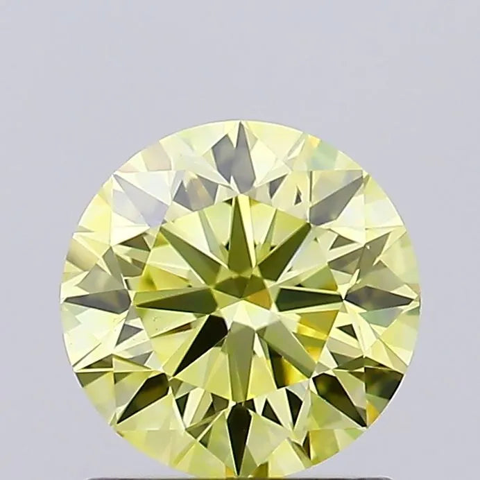 1.04ct Round Lab Grown Diamond (Colour Fancy Intense Yellow, Clarity VS1, Cut VG, IGI Certified)
