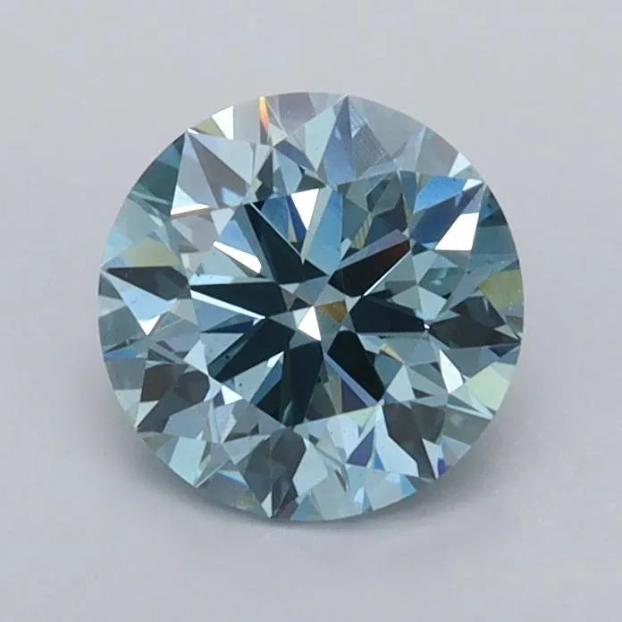 1.04ct Round Lab Grown Diamond (Colour Fancy Vivid Blue, Clarity VS2, Cut ID, IGI Certified)