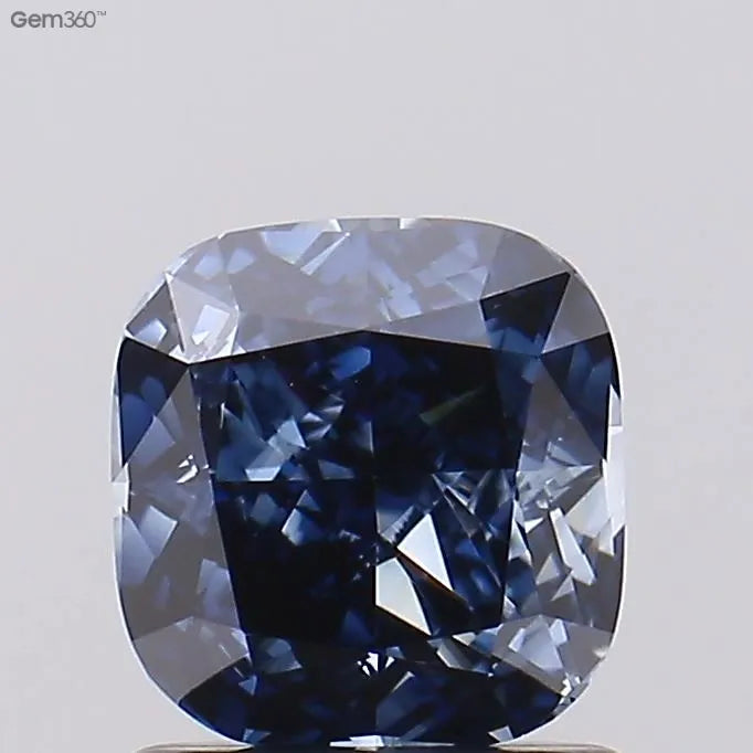 1.05ct Cushion brilliant Lab Grown Diamond (Colour Fancy Vivid Blue, Clarity VS2, Uncertified)