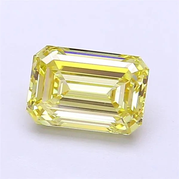 1.05ct Emerald Lab Grown Diamond (Colour Fancy Light Yellow, Clarity VVS2, IGI Certified)