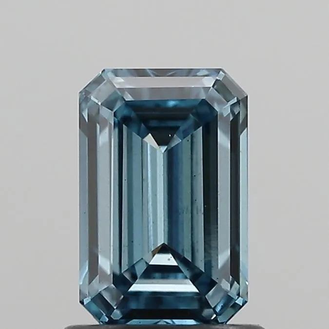 1.05ct Emerald Lab Grown Diamond (Colour Fancy Vivid Blue, Clarity VS2, IGI Certified)