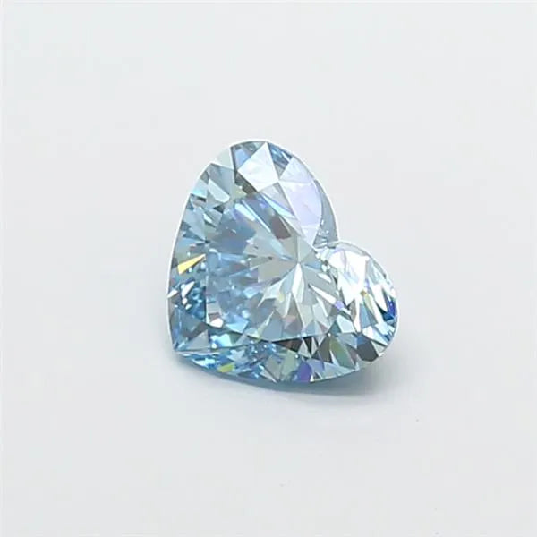 1.05ct Heart Lab Grown Diamond (Colour Fancy Vivid Blue, Clarity VS2, IGI Certified)