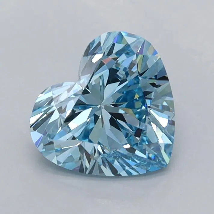 1.05ct Heart Lab Grown Diamond (Colour Fancy Vivid Blue, Clarity VVS2, IGI Certified)