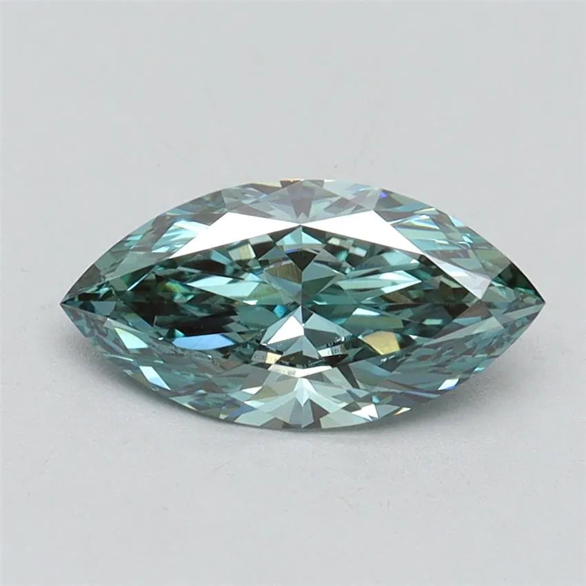 1.05ct Marquise Lab Grown Diamond (Colour Fancy Vivid Green, Clarity VVS2, IGI Certified)