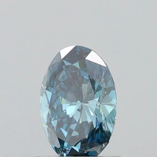 1.05ct Oval Lab Grown Diamond (Colour Fancy Vivid Blue, Clarity VS2, IGI Certified)
