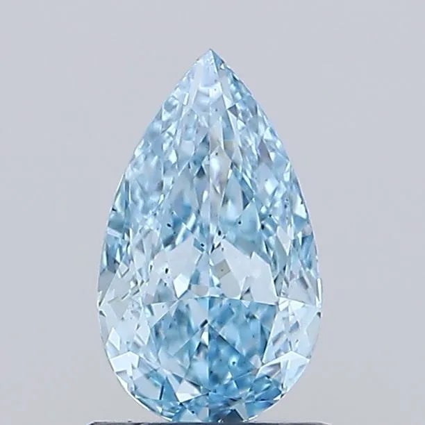 1.05ct Pear Lab Grown Diamond (Colour Fancy Vivid Blue, Clarity VS2, IGI Certified)