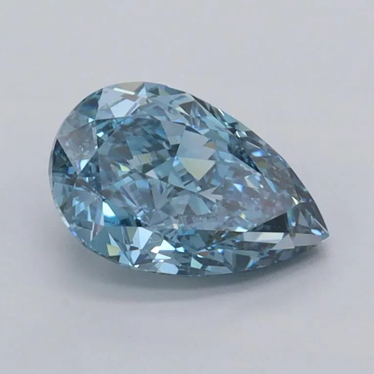 1.05ct Pear Lab Grown Diamond (Colour Fancy Vivid Blue, Clarity VVS1, IGI Certified)