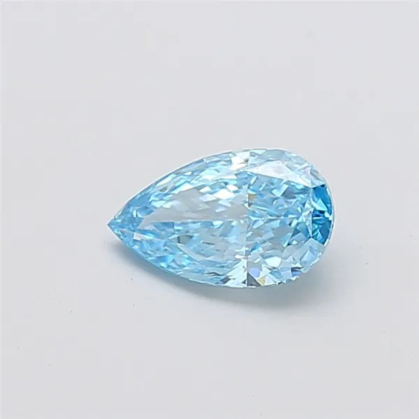 1.05ct Pear Lab Grown Diamond (Colour Fancy Vivid Blue, Clarity VVS2, IGI Certified)