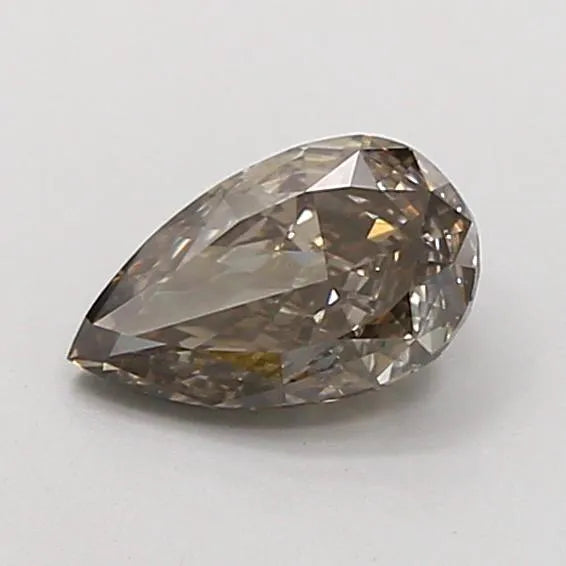 1.05ct Pear Lab Grown Diamond (Colour Fancy Vivid Brown, Clarity VS1, Uncertified)