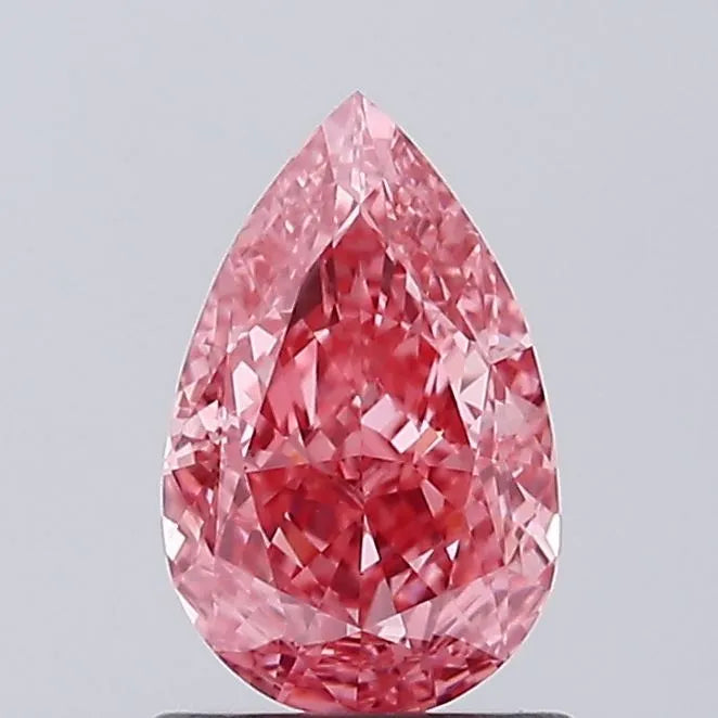 1.05ct Pear Lab Grown Diamond (Colour Fancy Vivid Pink, Clarity VS1, IGI Certified)
