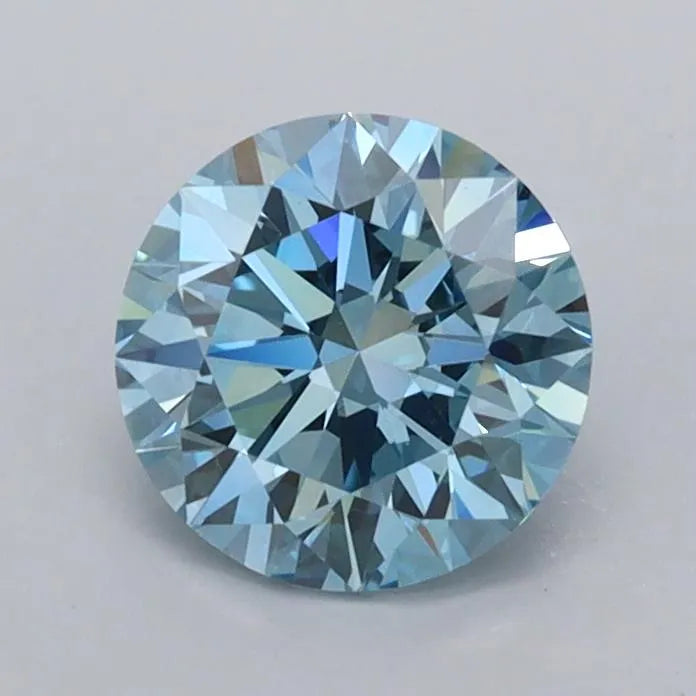 1.05ct Round Lab Grown Diamond (Colour Fancy Vivid Blue, Clarity VVS1, Cut ID, IGI Certified)