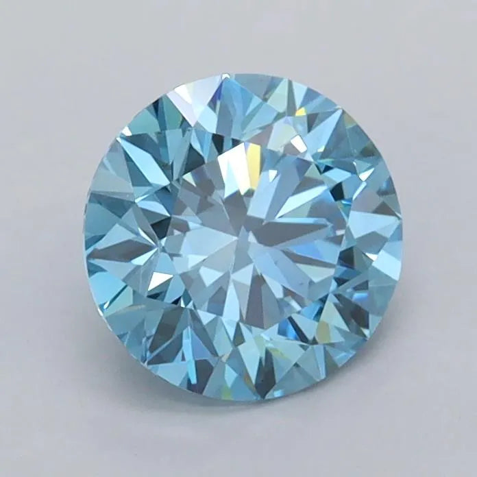 1.05ct Round Lab Grown Diamond (Colour Fancy Vivid Blue, Clarity VVS1, Cut ID, IGI Certified)